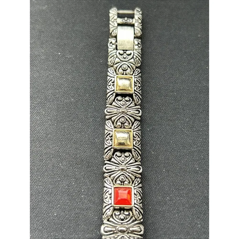 No Boundaries Red Rhinestones Silver Tone Women’s Quartz Watch
